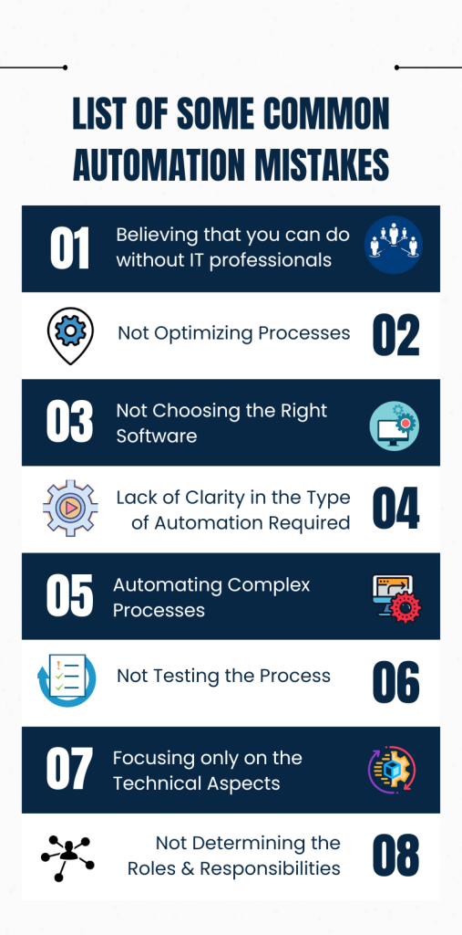 List Of Common Automation Mistakes