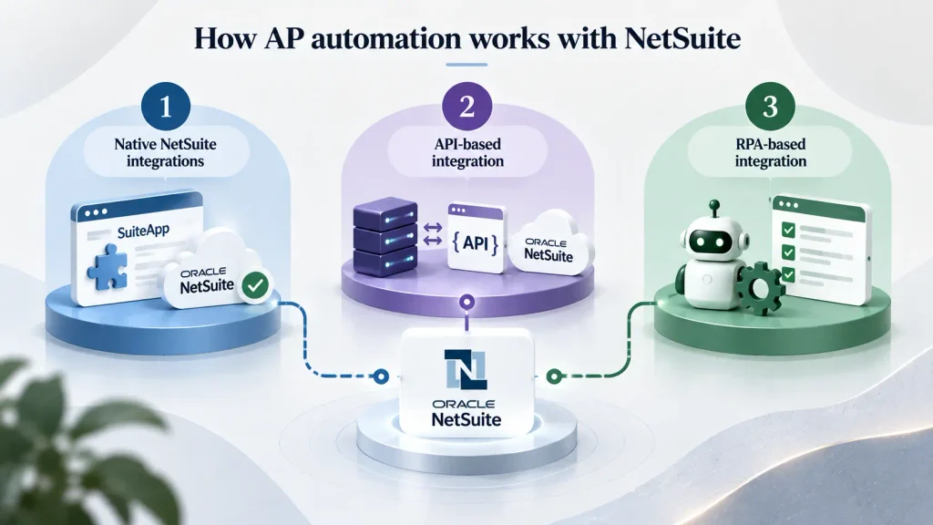 NetSuite AP automation workflow diagram showing invoice capture to payment processing in NetSuite